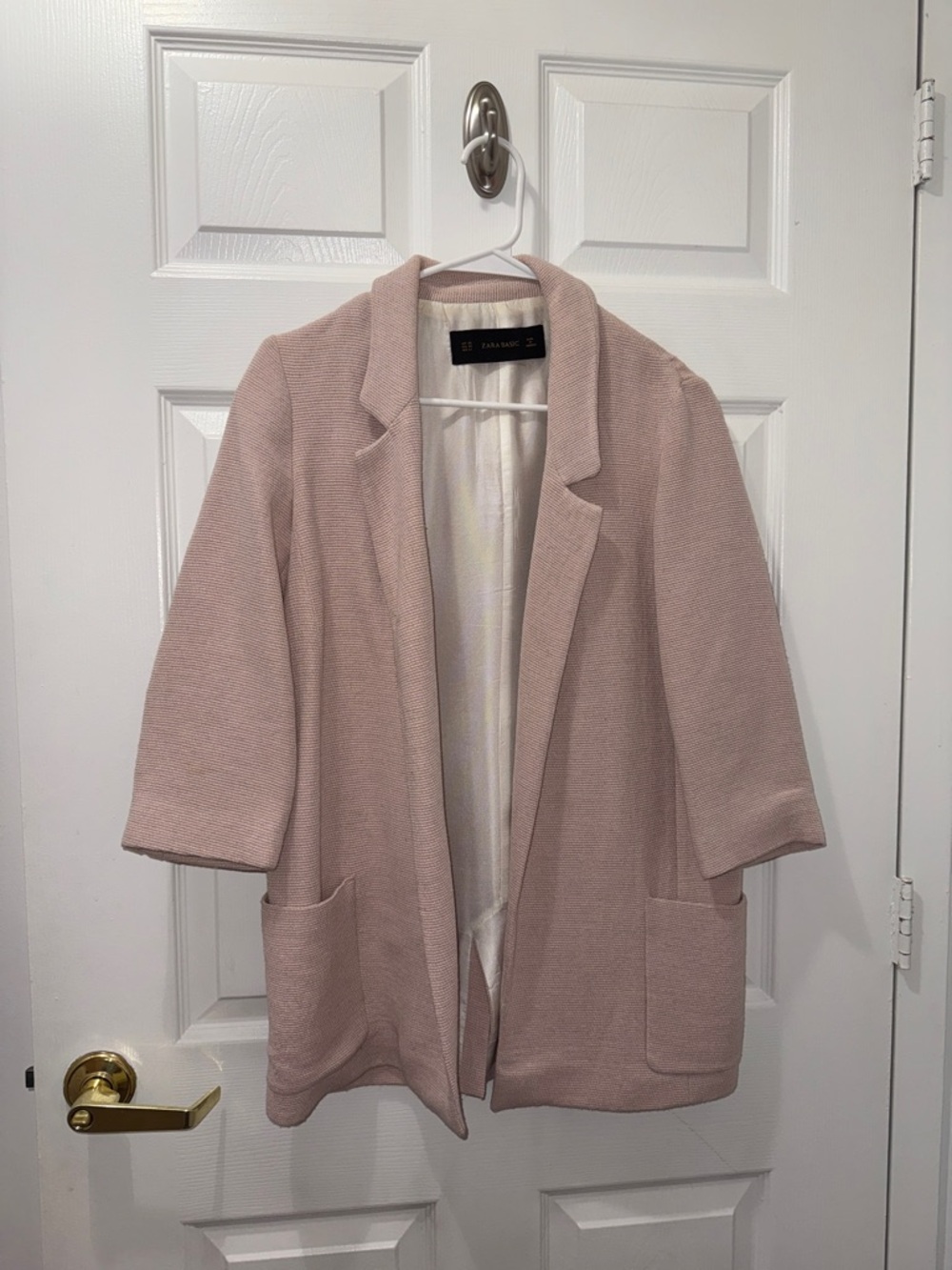 Zara Light Pink Women's Blazer Coat